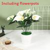 Zantedeschia Aethiopica Simulates Potted Plant Artificial Flower Decoration