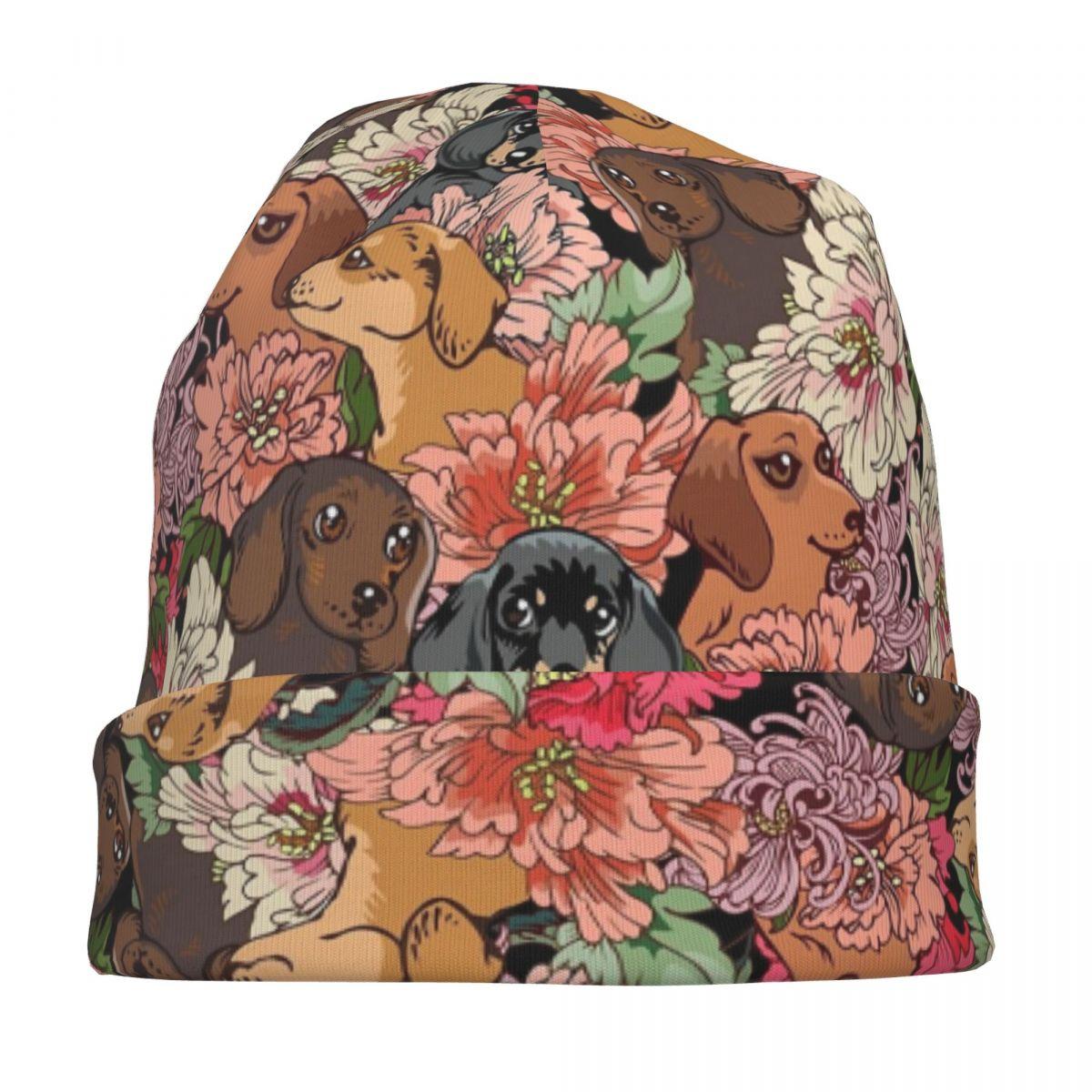 Камуфляжные всесезонные шапочки с цветком таксы — фото 6