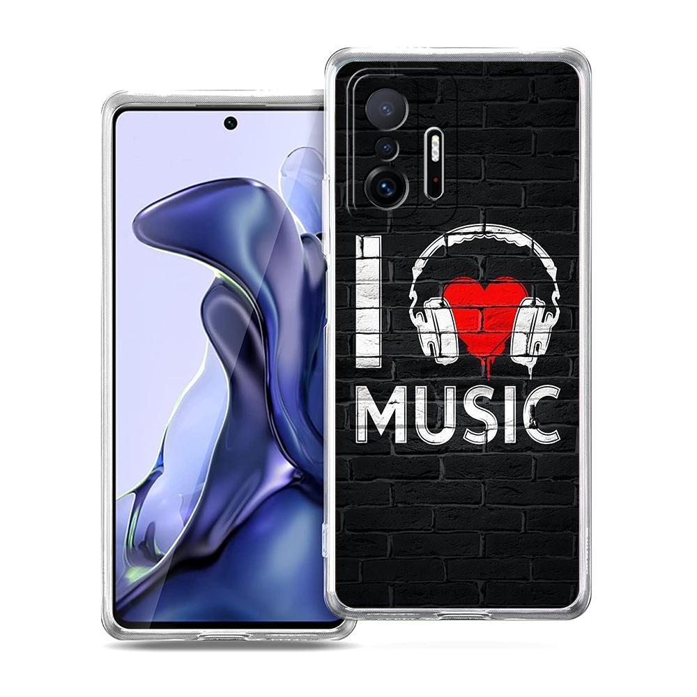 Transparent Phone Case for Xiaomi Mi 14 13 12 11 Ultra 13T 12T 11T Poco X3 NFC F3 F6 Pro Lite 5G Soft TPU Shell DDJ DJ Music Bag