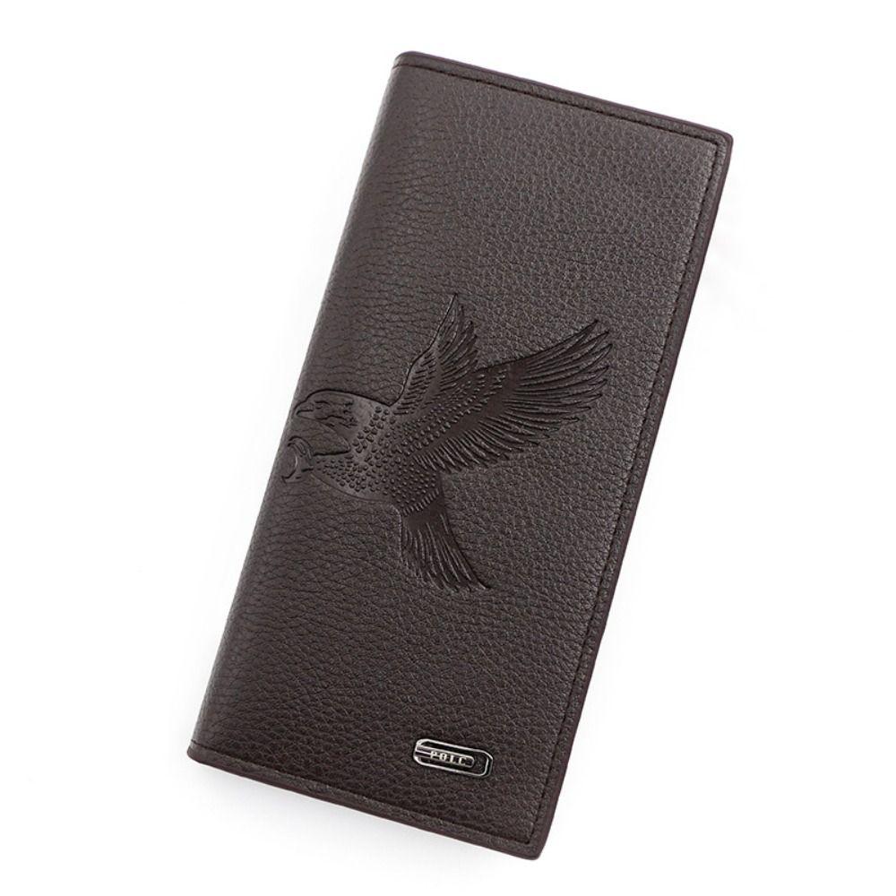 

Водонепроницаемый мужской кожаный кошелек на молнии, мужской карман для монет, высококачественный трехсложный кошелек, для улицы темный кофе