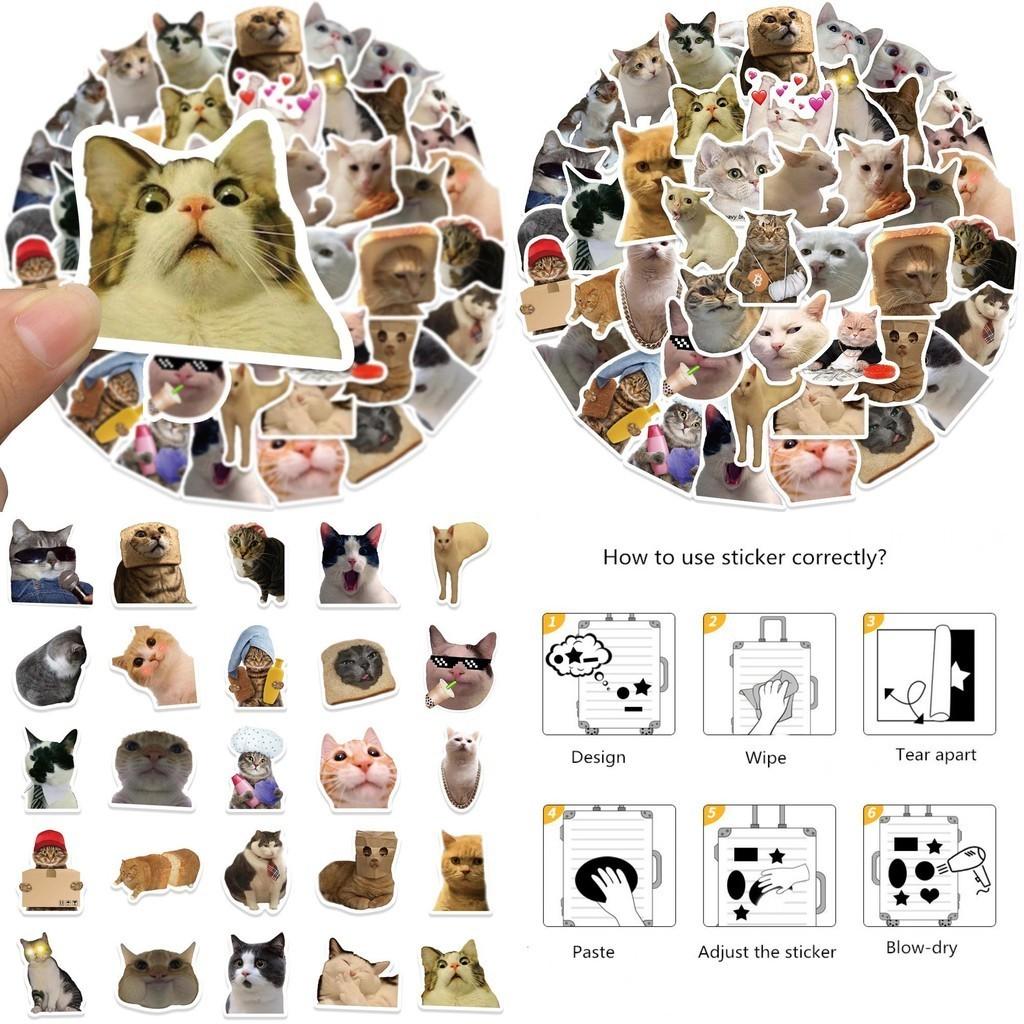 Adorable Cartoon Cat Stickers Perfect For Scrapbooking Travel And Personalizing Your Belongings