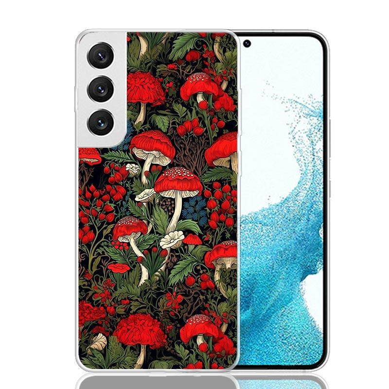 Colorful Mushroom Phone Case For Samsung Galaxy S26 Ultra S23 S24 S25 Edge S20 FE S21 S22 Plus Soft Print Shell Cover Fundas Gal