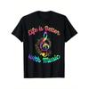European Sizes Life Is Better With Music Notes Symbol Tie Dye Musician T-Shirt Summer Comfortable Casual Short Sleeve T-Shirt