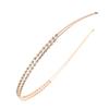 Ruihfas Silver/Rose Gold Tone Double Rows Crystal Rhinestones Fashion Headbands Wedding Party Hair Hoop Band Hairband Headwear for Women (Rose Gold)