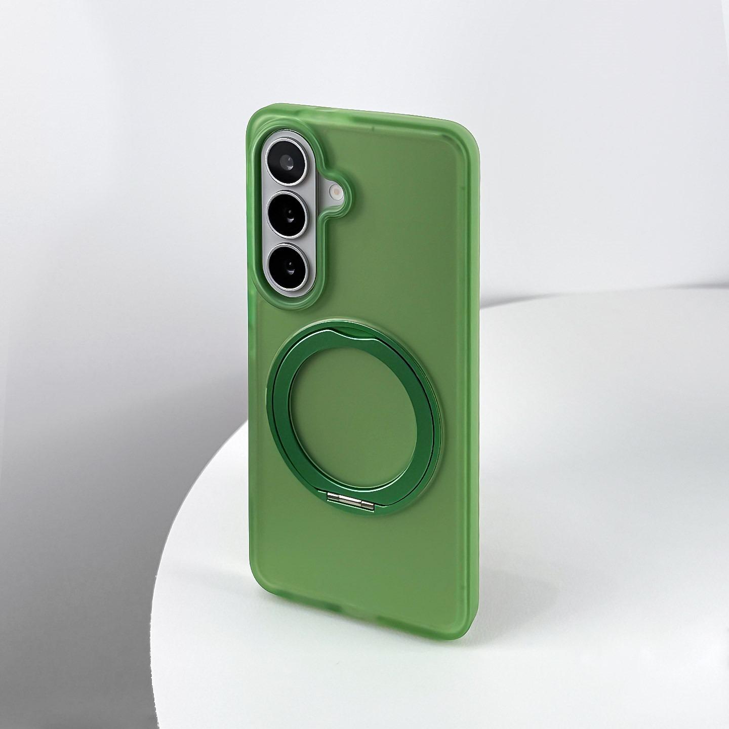 

Matte Ring Magnetic Stand Holder Case For Samsung Galaxy S25 S6 S24 Ultra S26 Plus for Magsafe Translucent Candy Color New Cover Galaxy S25