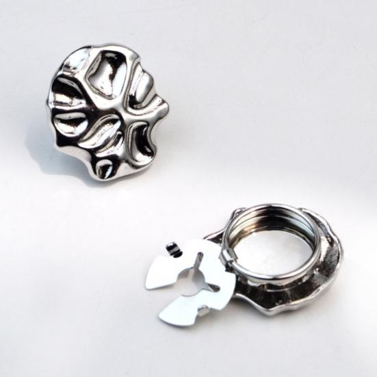 Yousheng Cufflink Irregular Shape Polished Shine Finish Cufflink Studs Business Shirt Button Cover DIY Clothing