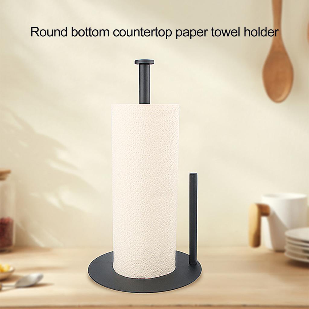 Yousheng Countertop Paper Towel Holder Tissue Rack with Anti-Slip Weighted Base Sturdy Kitchen Construction Roll Holder Paper Rack