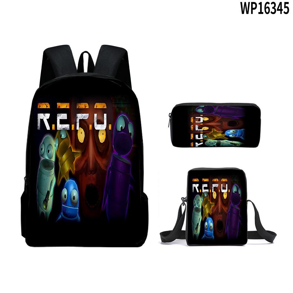 3 stuks/set Schooltassen Kinderen tassen 3D nieuw horror spel recycling actie R.E.P.O repo rugzak studentenrugzak schoudertas etui