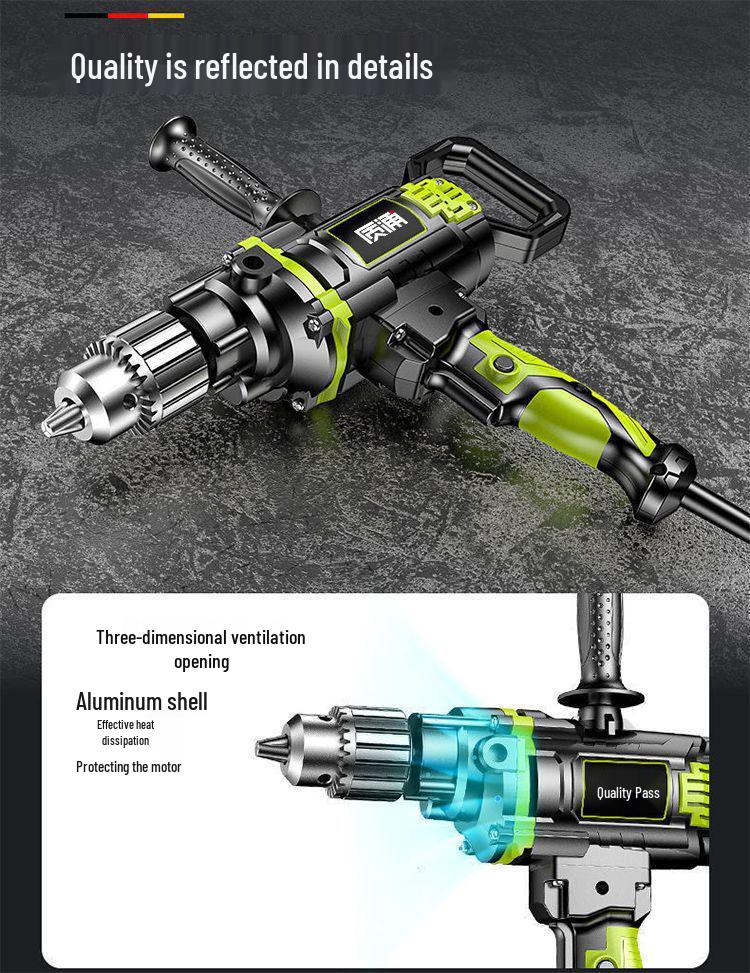 High-Power Handheld Multi-Functional Electric Mixer for Cement, Mortar, and Putty