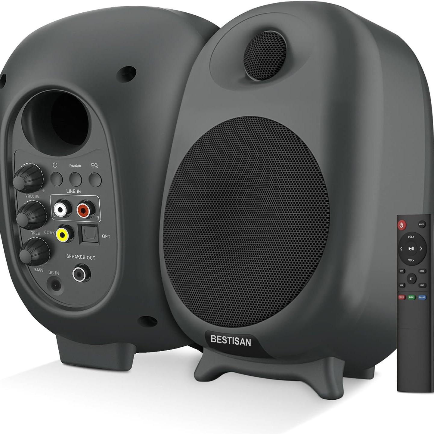 

Беспроводная 4-дюймовая Hi-Fi Bluetooth полочная колонка SR08 с высококачественным сабвуфером, 2.0 HIFI аудиофильский звук 2.0 чёрный