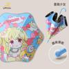 Creative rounded corner roller skating umbrella cute cartoon sunshade sun protection UV protection umbrella safety reflective strip rain and shine