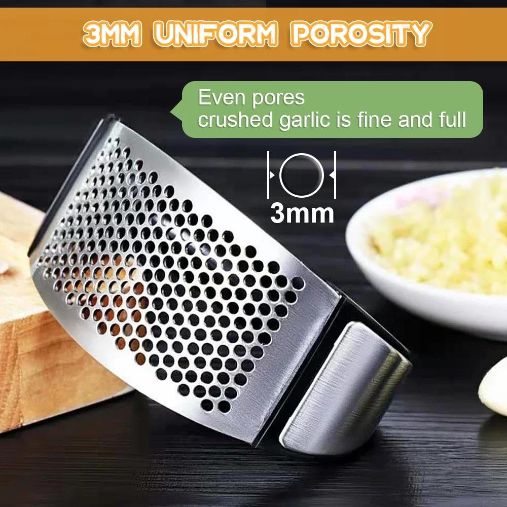 Fruit Vegetable Tools Kitchen Gadget Accessories Stainless Steel Garlic Press Crusher Manual Garlic Mincer Chopping Garlic Tool