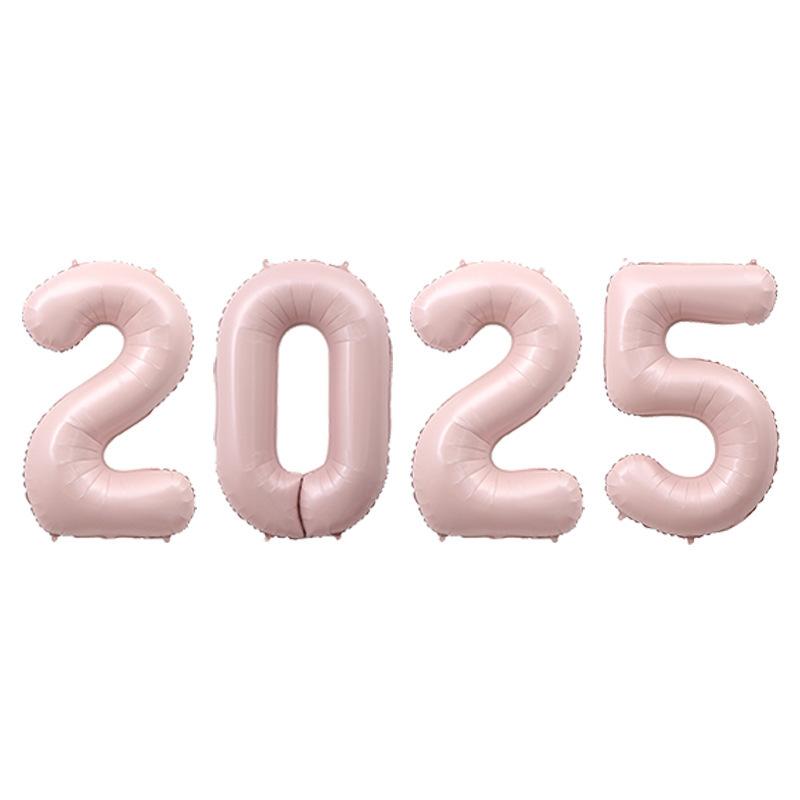 Digital Balloon 2025 Aluminum Film Set New Year'S Decoration Arrangement 16 Inches 32 Inches 40 Inches Digital Combination Independent Packaging
