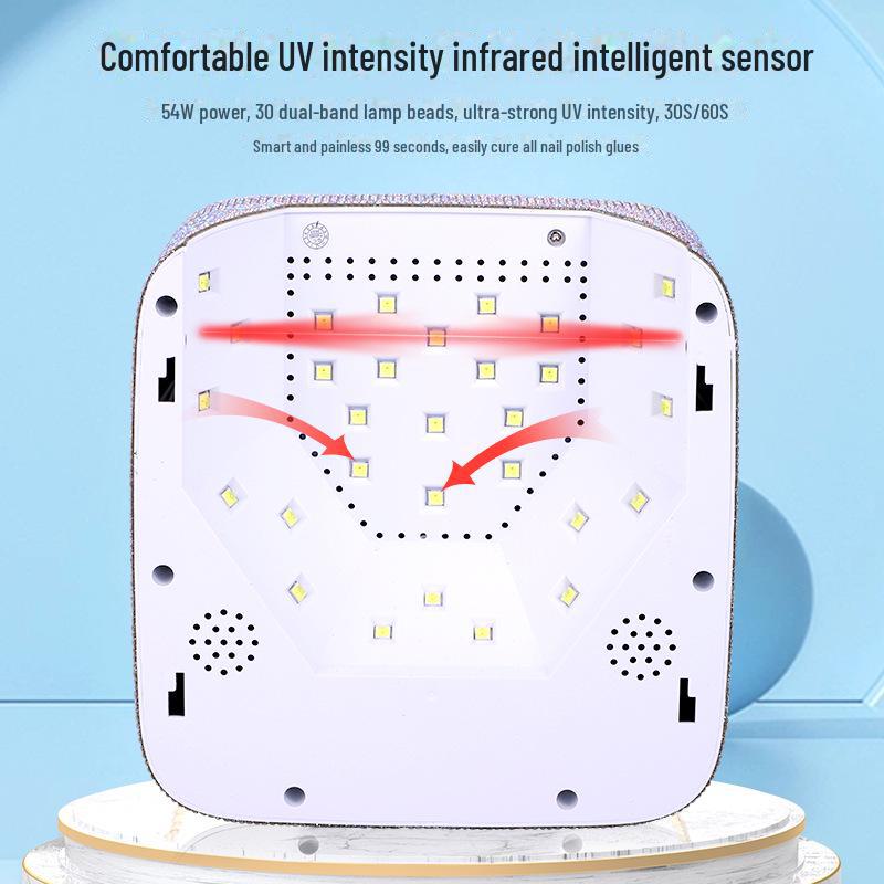 S50 Portable Wireless Nail Light Therapy Lamp with Diamond-Sticking, Quick-Drying Feature