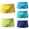 Men Solid Color Summer Sports Gym Elastic Waist Shorts Beach Swimming Trunks