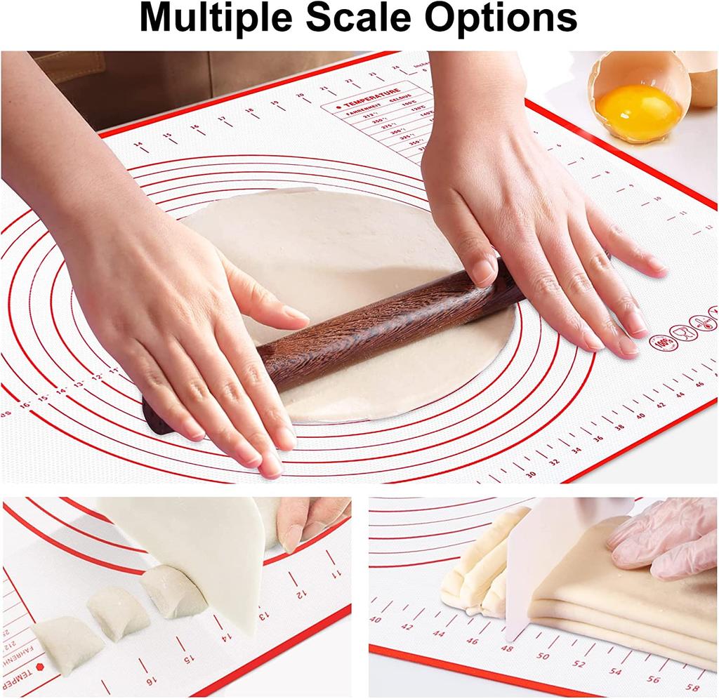1PC Silicone Baking Mat Kneading Pad Dough Mat Pizza Cake Dough Maker Kitchen Cooking Grill Non-Stick Gadgets Bakeware