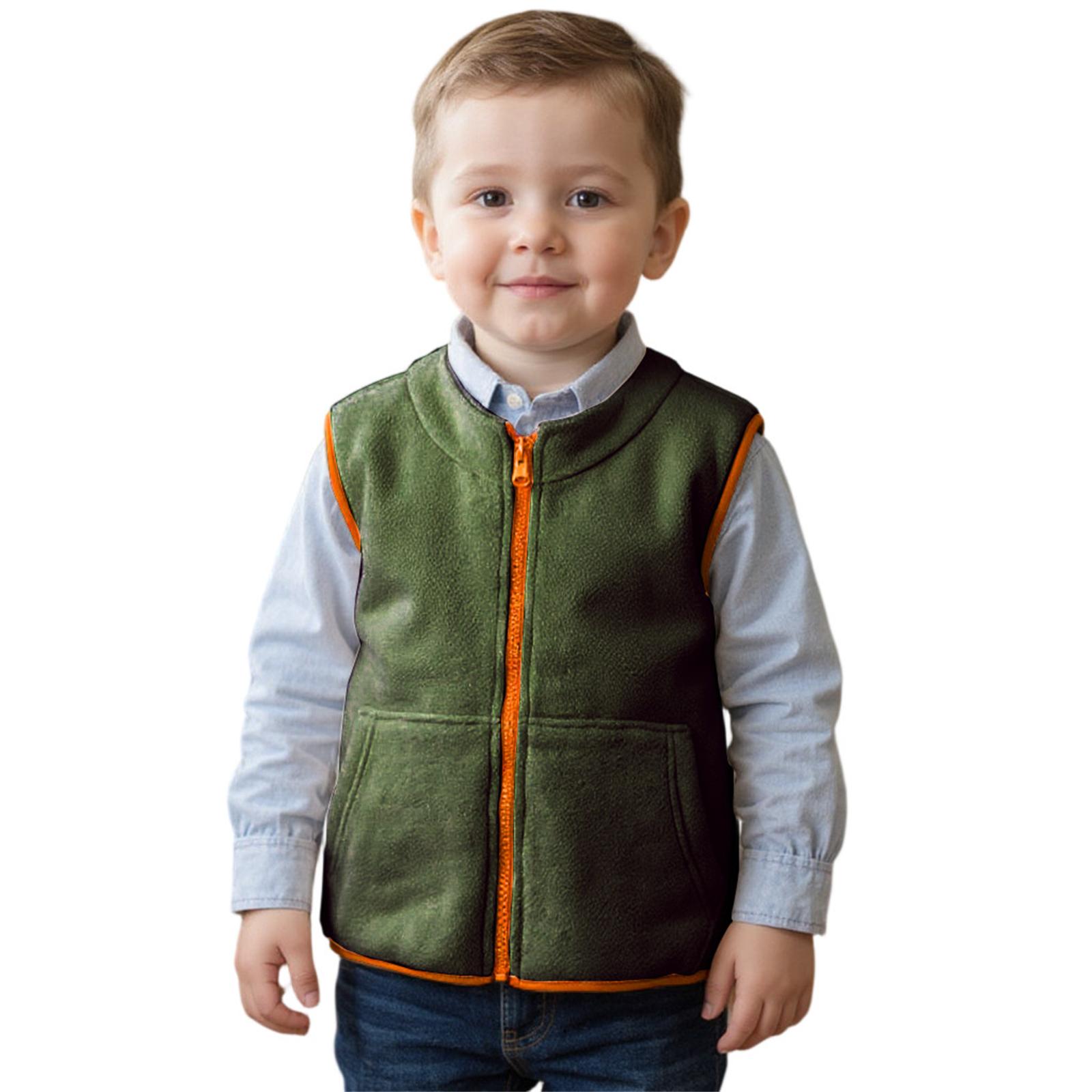 

Детский жилет Флисовый жилет И зимний плюс бархатный утолщенный жилет Детский жилет 110 армия зеленый