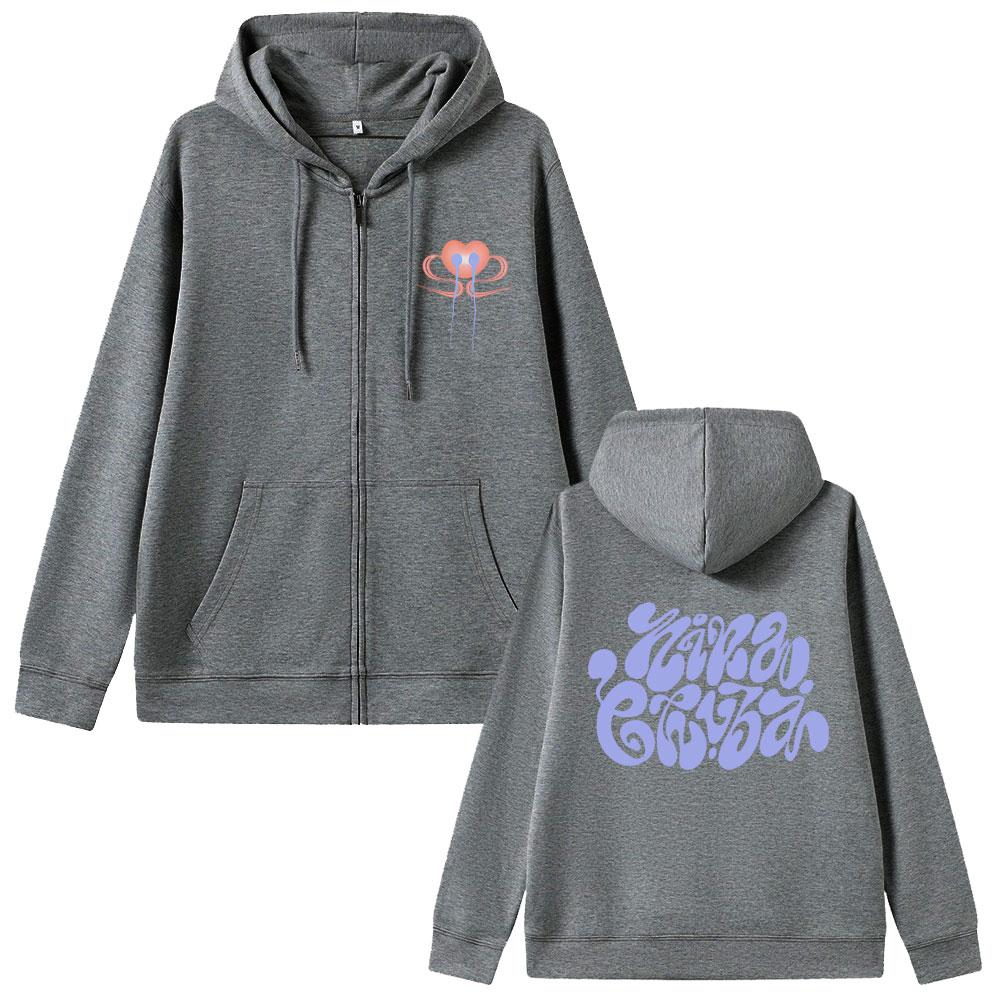 Nina Chuba Tour Cover Zipper Hoodie Men Women Fashion Pop Music Streetwear Unisex Vintage Casual Zip Up Jacket