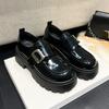Shallow Mouth Light Low Wind Student Single Shoes Thick Sole Thick Heel Small Leather Shoes Women