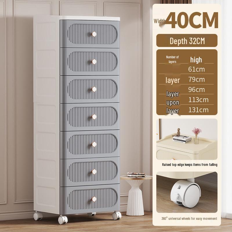 Kids' Plastic Drawer Storage Organizer for Toys, Snacks, and Clothes