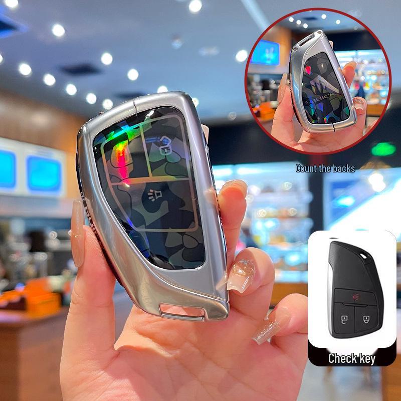High-End Full-Coverage Metal Key Fob Case for Buick Envision Plus, Envision S/GS, and LaCrosse Cars