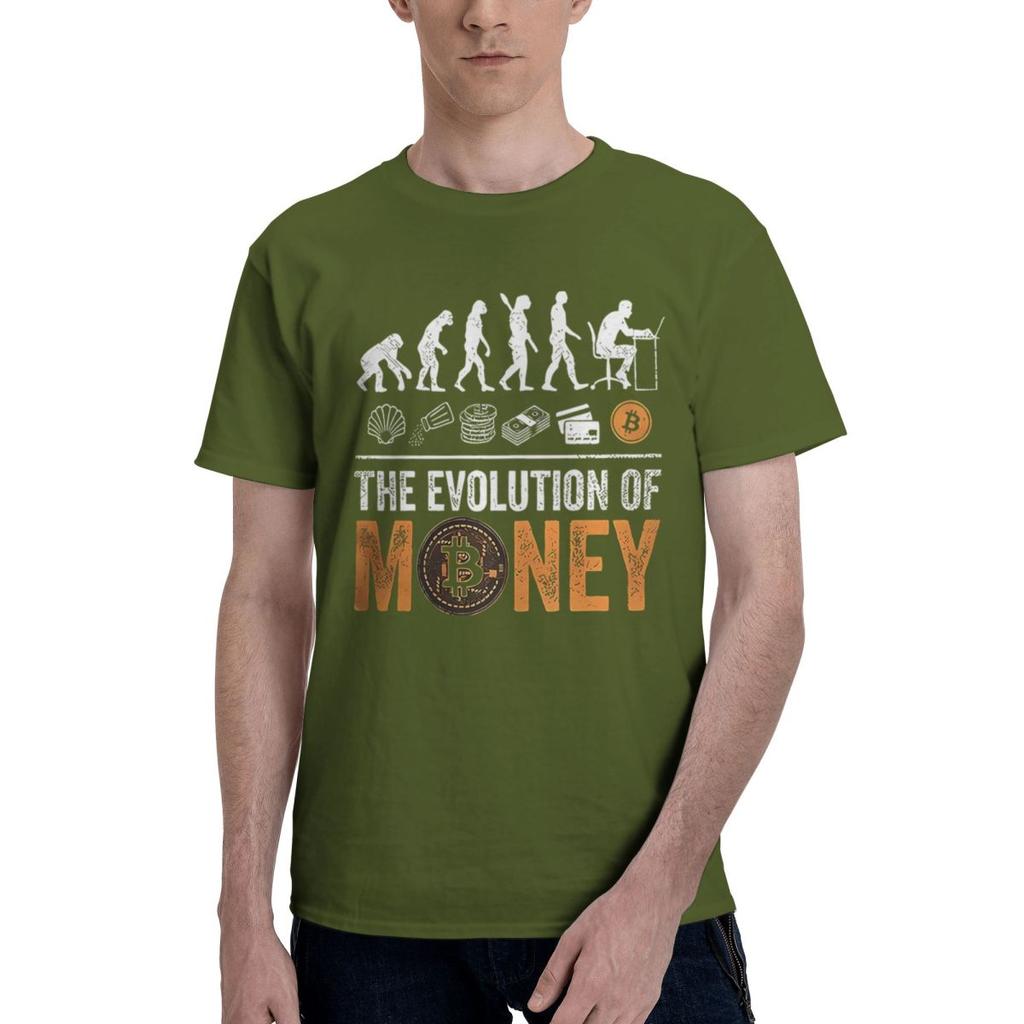 Bitcoin Evolution 100 Cotton Casual Breathable Confortable Vintage Mens Clothing Brands Men TShirt