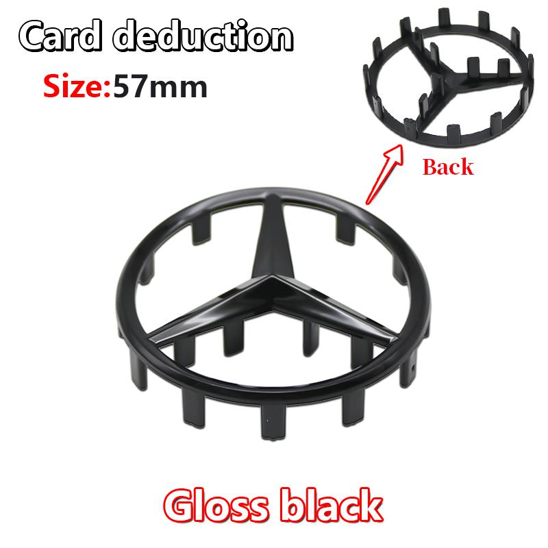 52mm 57mm Pins Sticker Car Steering Wheel Emblem Badge For Mercedes Benz C E S Class CLA CLS W212 W205 W204 Styling Accessories FK1