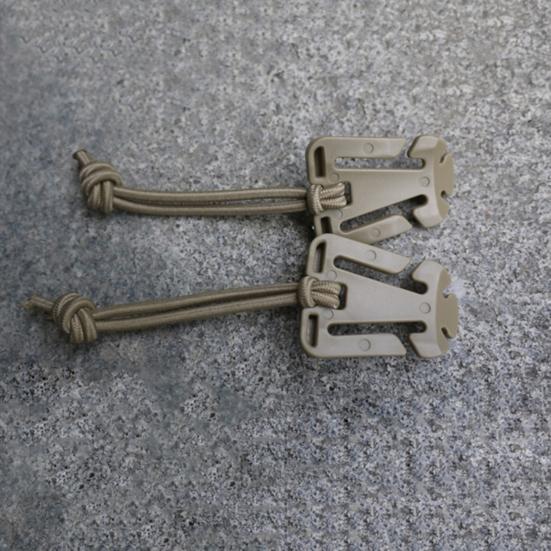 1 Pair Hanging Buckles Mini Dominator Clips Nylon Strap Webbing Elastic Cord for Hiking