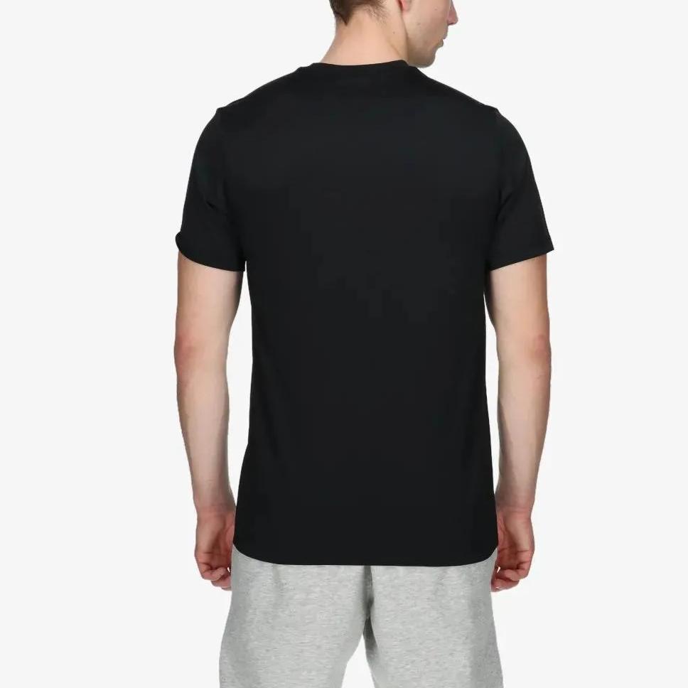 Nike Solid Color Logo Crew Neck Short Sleeve Tee Men Tops Black DX0989-010