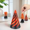 3D Printed Spiral Cone Toy Impossible Pyramid Passthrough Sculpture Pass Through Pyramid Fidget Toy Mini Vortex Thread Illusion