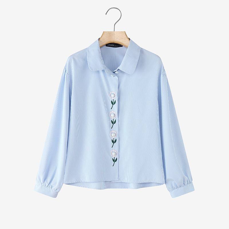 ZANZEA Women Turn Down Collar Long Sleeve Casual Floral Blouse
