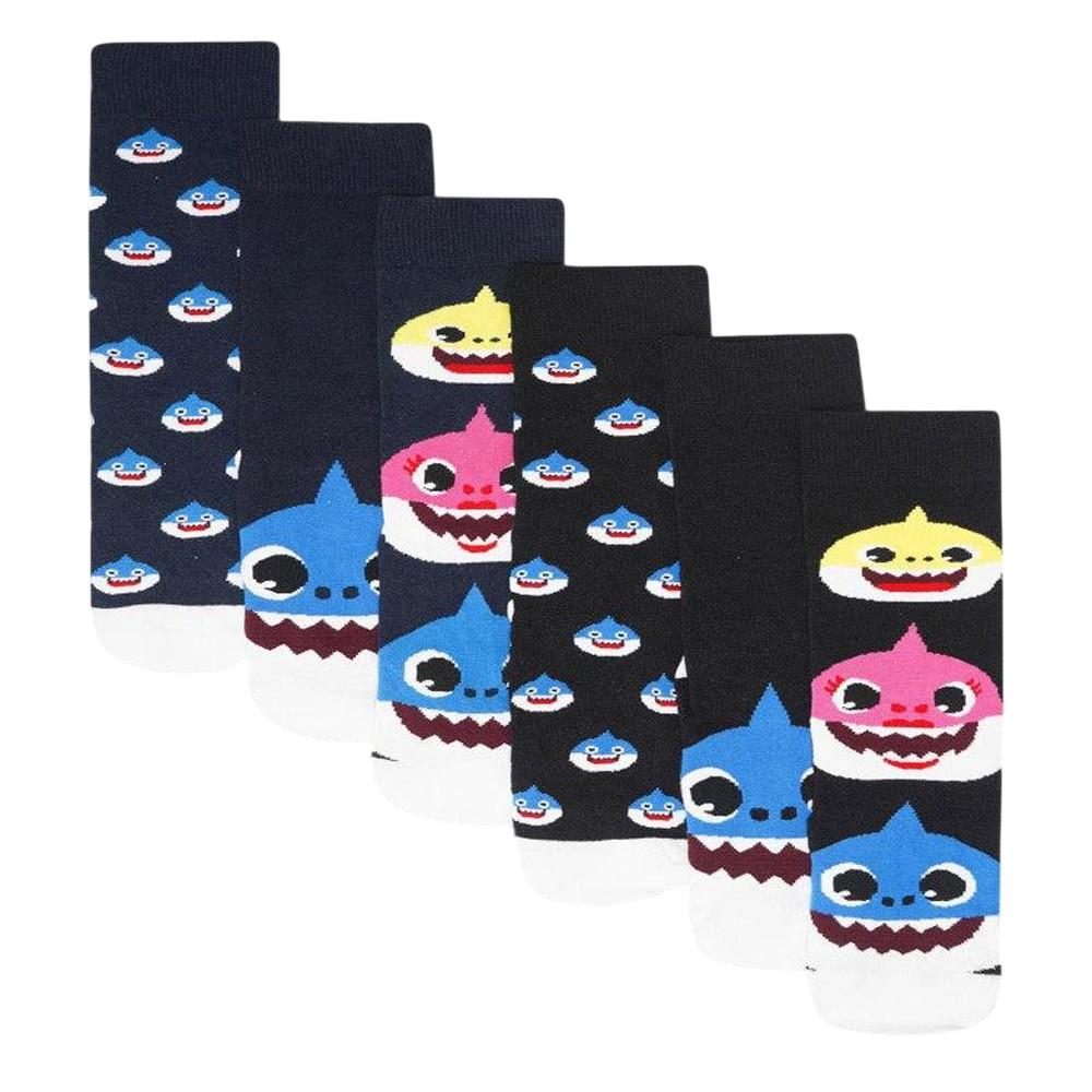 Baby Shark Mens Cotton Socks (Pack of 6)