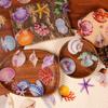56 Exquisite Ocean Shell Transparent Stickers Pet Material Hand Account Water Cup Stickers