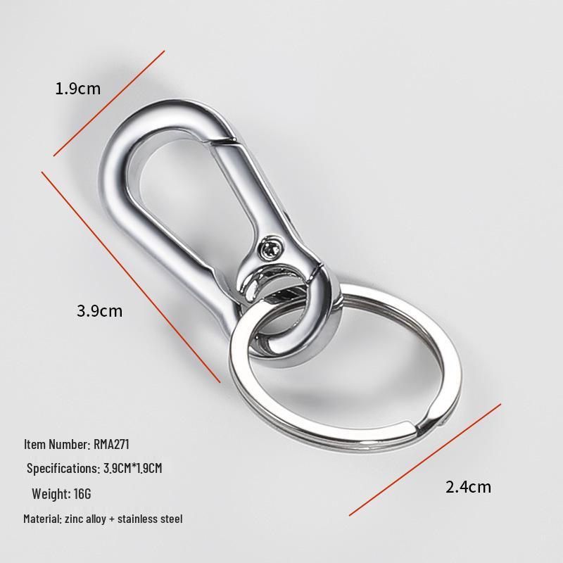 

Jinda Rimei Stainless Steel Keychain Keyring Fob for Men & Women Single Piece