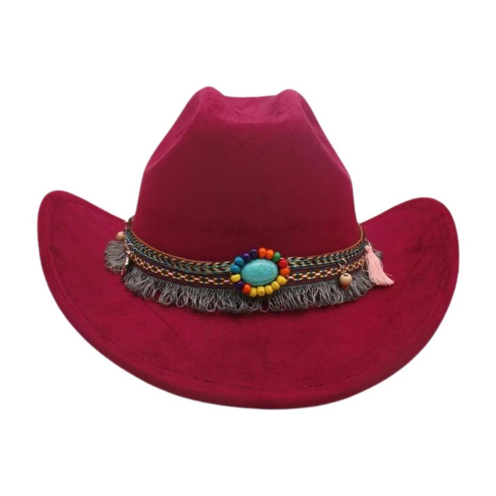 British Style Knight Performance Dance Performance Jazz Hat Ethnic Style Warped Edge Top Hat Travel Cowboy Hat