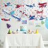 30 Pieces Airplane Hanging Swirls Decoration Airplane Party Supplies Plane Foil Swirls Whirls Ceiling Whirls Hanging Spiral Streamers for Plane Theme