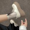 Black British Style Platform Small Leather Shoes Women's Autumn 2025 New Versatile Skirt Heightening Round Head Mary Jane Single Shoes