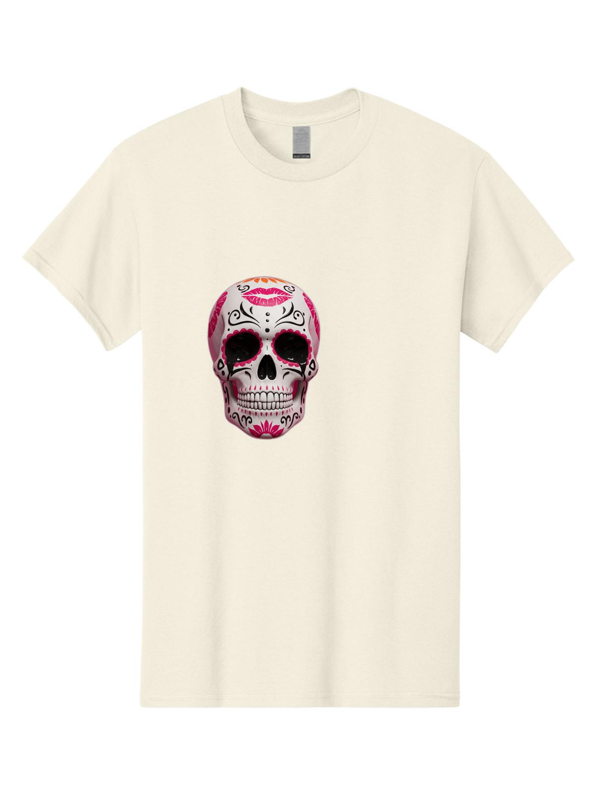 Sugar-Skull-1 Mens Graphic Tee, 100% Cotton, Casual Summer Wear S разноцветный