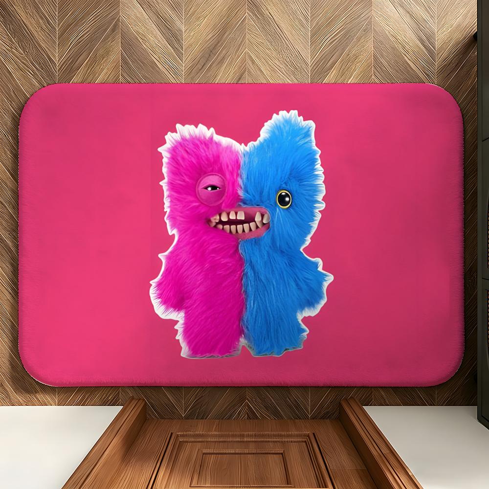 Toy F-Fuggler Floor Mat Soft Flannel Entrance Door Mat Non Slip Absorbent Bathroom Bedroom Floor Rug
