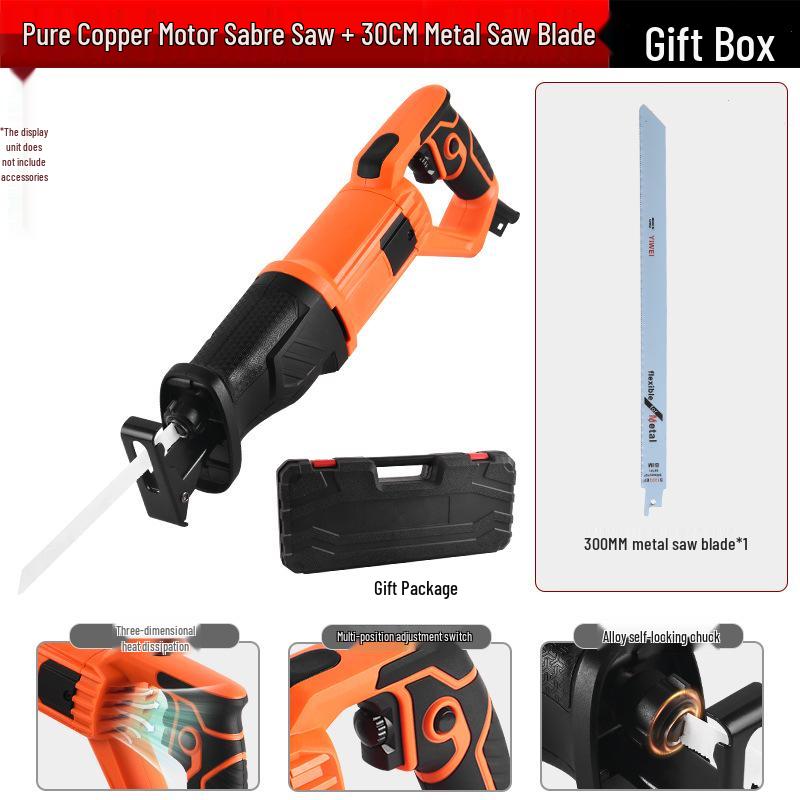 Versatile Handheld Reciprocating Saw for Woodworking, Frozen Meat, and Bone Cutting