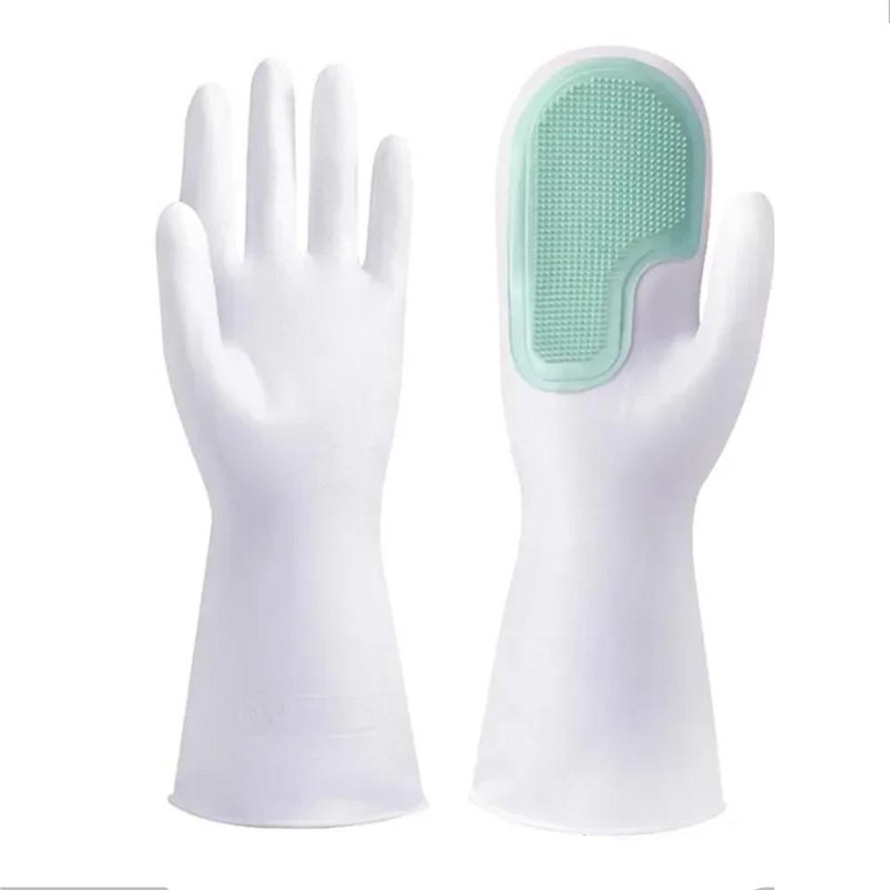 

Comfortable Fit Dishwashing Gloves PVC Cleaning Gloves green