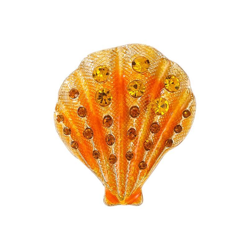 Shell Brooches For Women Unisex Enamel Ocean Pins Friend Event Party  Gifts Jewelry Decoration Accessories