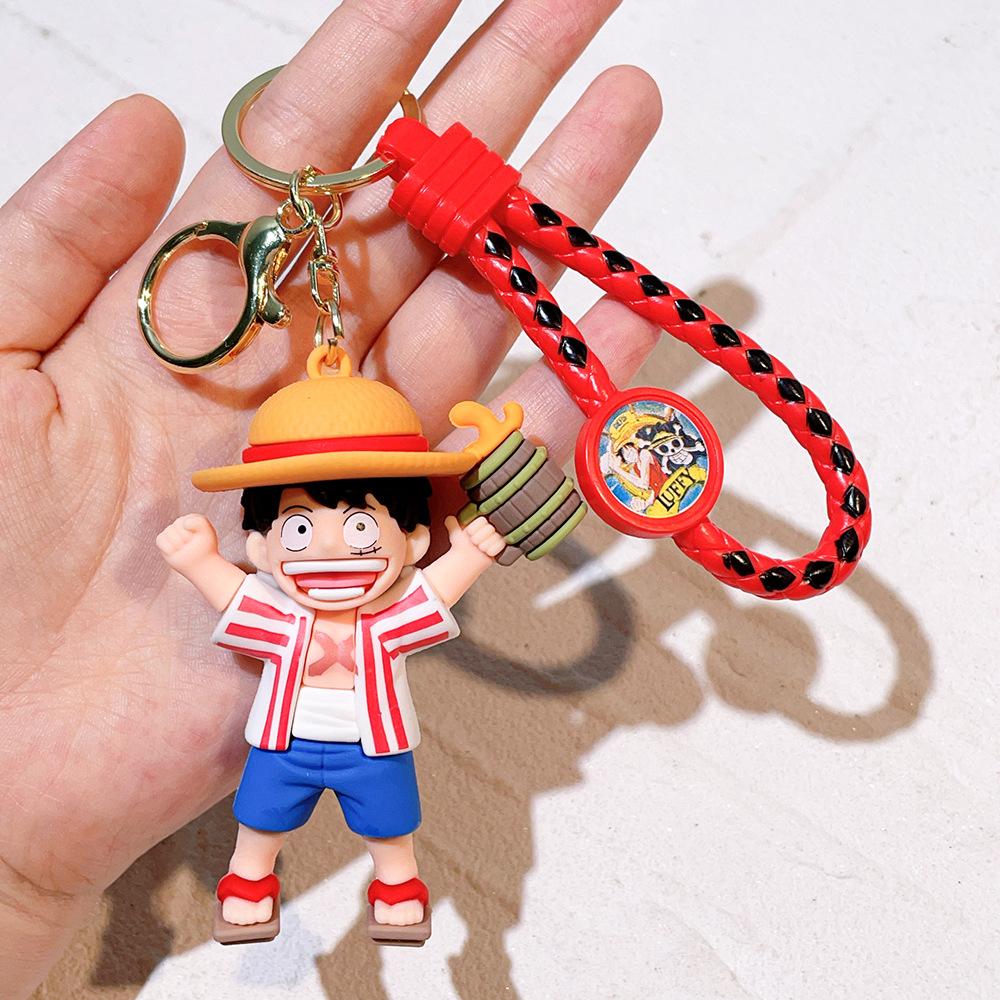 50Styles ONE PIECE Themed Keychain Cute Luffy, Roronoa Zoro, Silicone Toy Doll Key Chain Backpack Decor Small Gifts for Friends