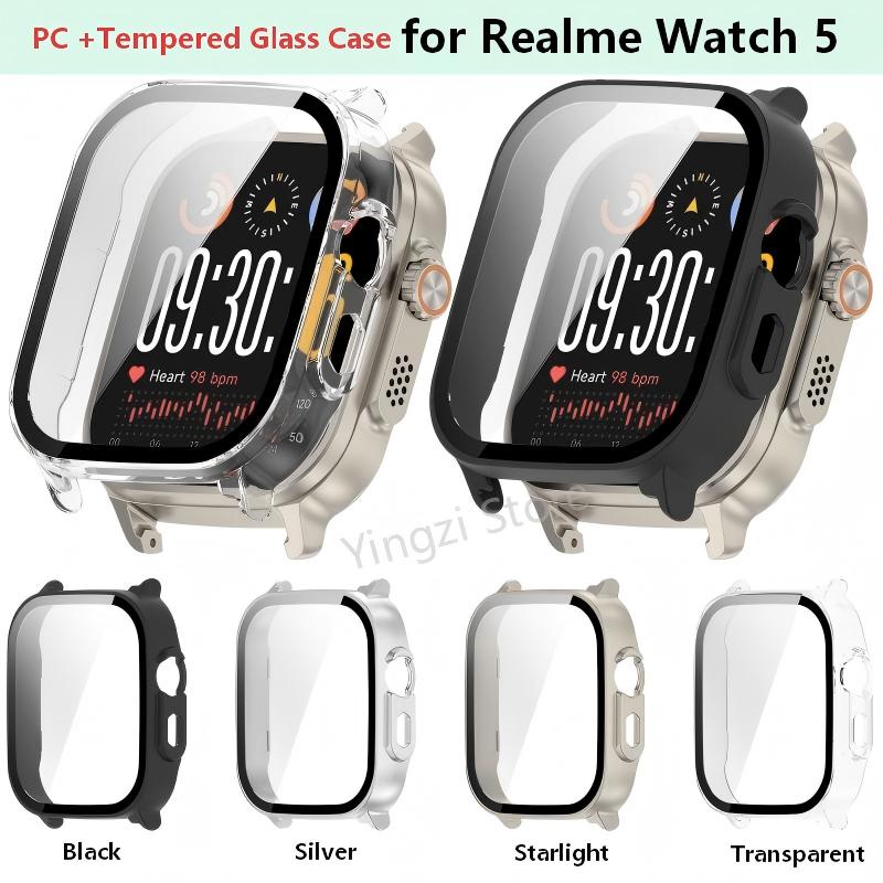 For Realme Watch 5 Case Cover Protective Shell Bumper For Realme Watch5 Full Screen Protector Tempered Glass Film Accessory