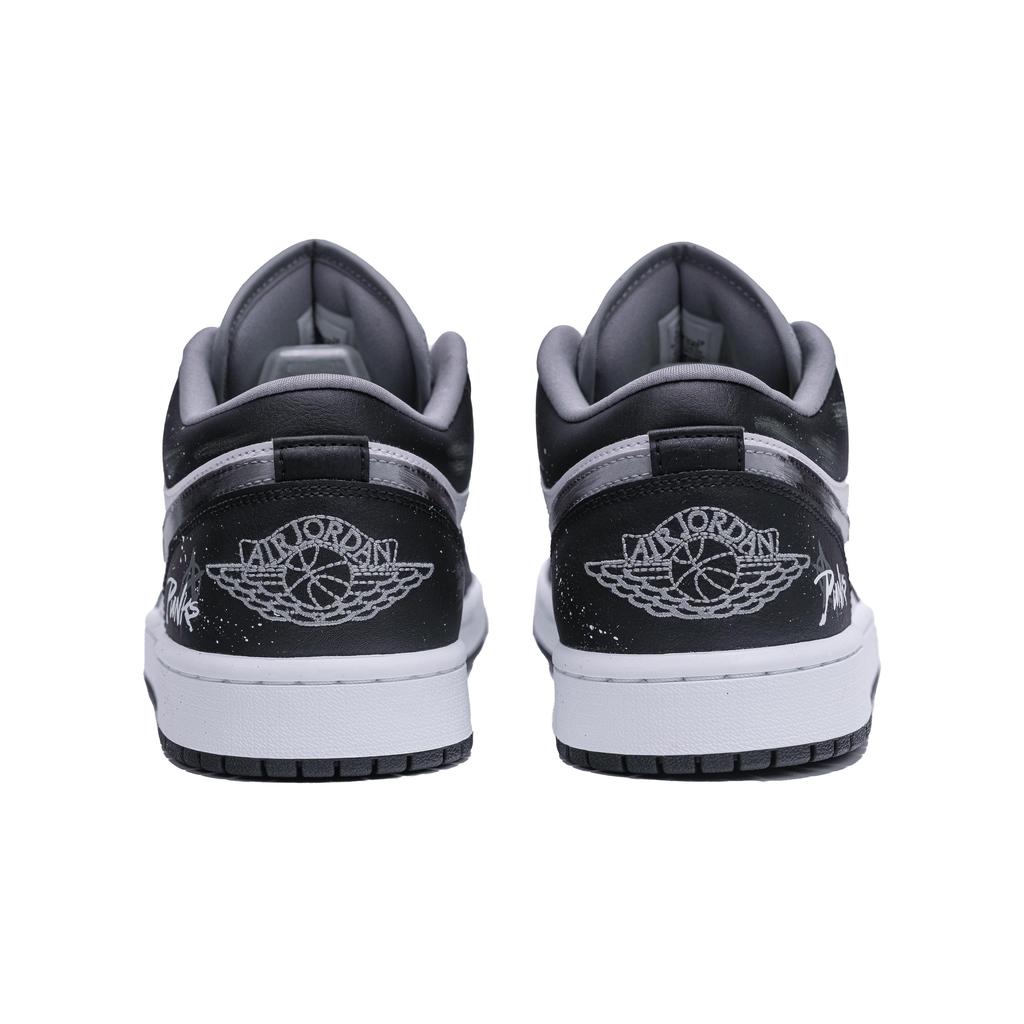 Jordan Air Jordan 1 Stunning Ink Dyed Spray Application Leather Slip Resistant Lightweight Low Top 553558-040(Team1712-)