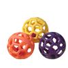 Hollow Bell Dog Toy Ball, Interactive Squeaky Rubber Pet Chew Toy for Puppies, Non-Toxic Bouncy Teething Toy