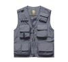 Men's Multi-Pocket Outdoor Fishing Photography Vest, V-Neck Sleeveless Plus Size Workwear 7898 Thin Design