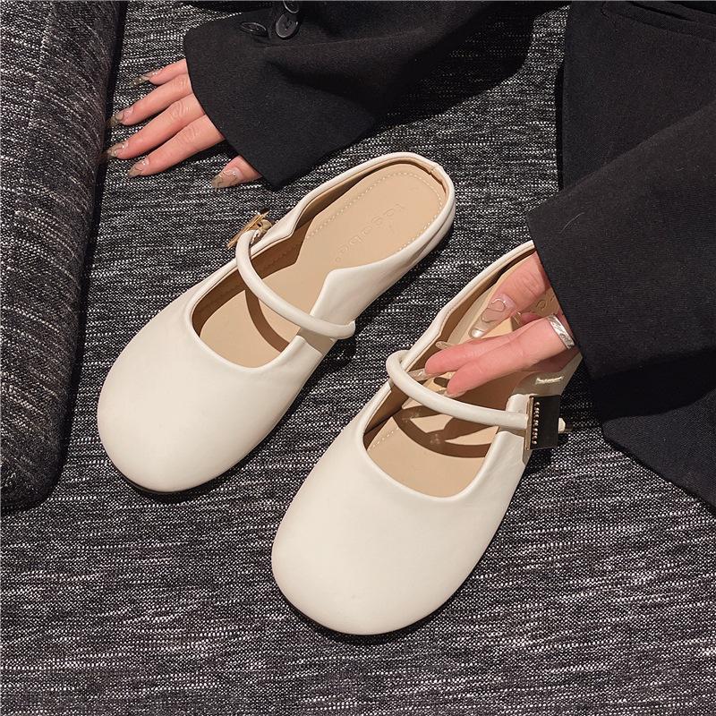 Flat-bottomed outer wear soft-soled bag head fashionable and comfortable slippers women's 2025 spring and summer new versatile soft-soled single s