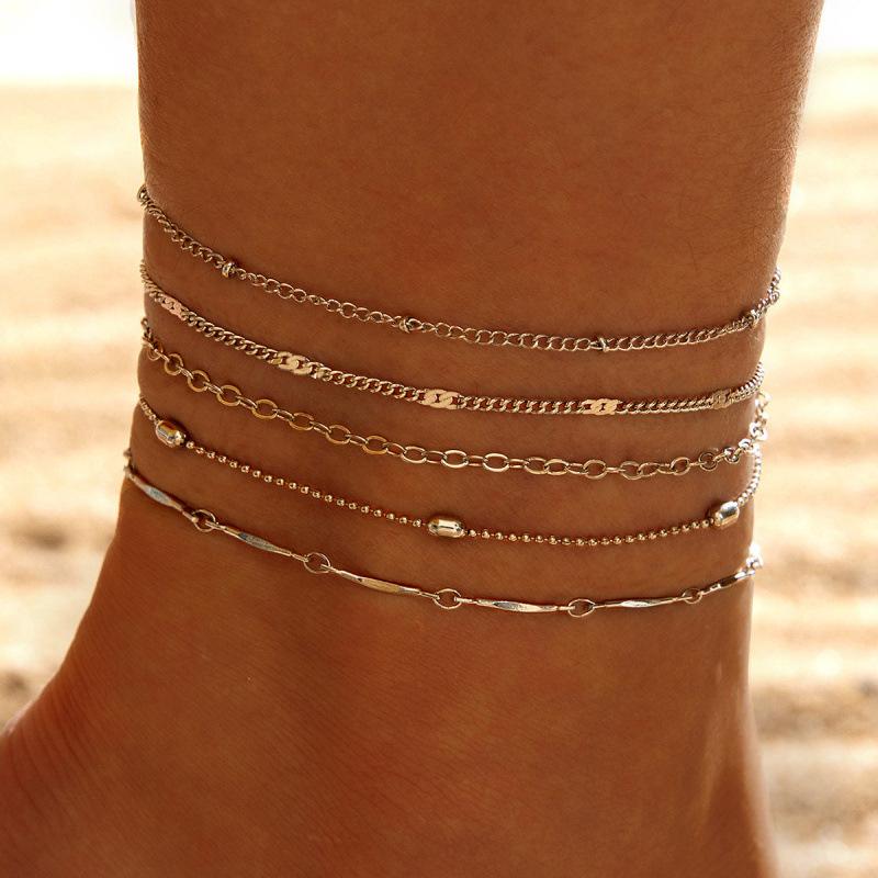Jewelry Cross Simple Chain Foot Decoration, Eye Pendant Multi-layer Stacked Anklet Wholesale