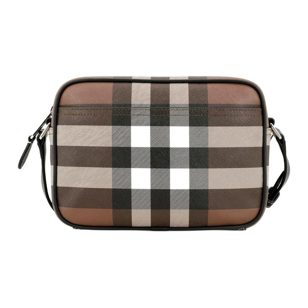 Burberry Striped Bio-Based Check Leather Messenger Bag Shoulder Bag Camera Bag Crossbody Bag Men bags Dark-Walnut-Brown 80491451